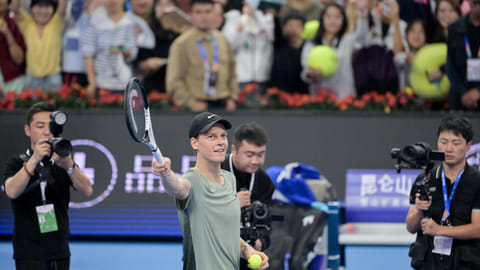 Jannik Sinner defied the controversy surrounding his doping case to reach Beijing last four on Monday 