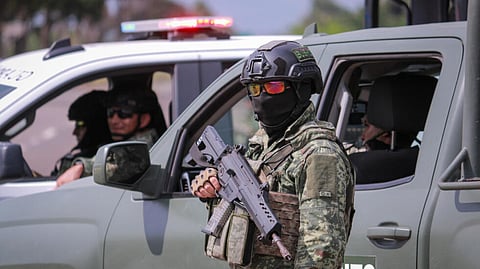 Mexican soldiers are seen in Culiacan in the northwestern state of Sinaloa 