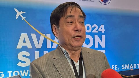 NNIC General Manager Angelito Alvarez speaks to transportation reporters on Thursday to discuss the recent airport fee adjustments.