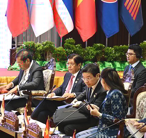 President Ferdinand Marcos Jr. is shown with Singapore’s Prime Minister Lawrence Wong and Thailand’s Prime Minister Paetongtarn Shinawatra.