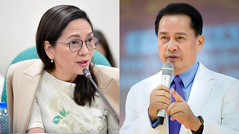 [File Photos] L-R Sen. Risa Hontiveros and Pastor Apollo Quiboloy