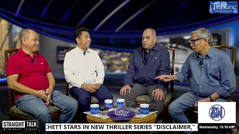 Roland Maningas, Atty. Orly Ocampo with Straight Talk hosts Chito Lozada and Teddy Montelibano.