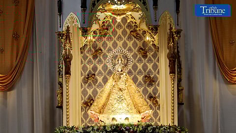 Devotees attend the Novena Mass for La Naval at Santo Domingo Church, National Shrine of Our Lady of the Holy Rosary of La Naval de Manila, on Thursday, 10 October 2024, as part of the Feast Day celebration on 13 October 2024. Photos by ANALY LABOR