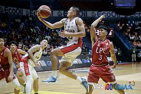 Jimboy Estrada keeps Letran College afloat after the first round of Season 100 NCAA men’s basketball tournament.