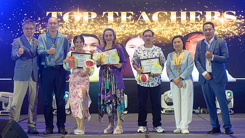 51Talk — an online English education platform — recognizes teachers during its celebration of Teachers’ Month recently. In photo are 51Talk top officials Shao Han, James Jia, Jennifer Que and Rommel Quozon.