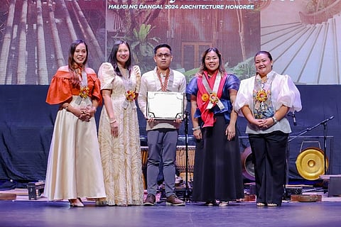 Architect Edwin Uy (middle) with officials at the Haligi ng Dangal Awards 2024.