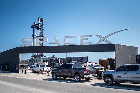 Visitors arrive at Starbase near Boca Chica, Texas ahead of the Starship Flight 5 test. The test will involve the return of Starship's Super Heavy Booster to the launch site.
