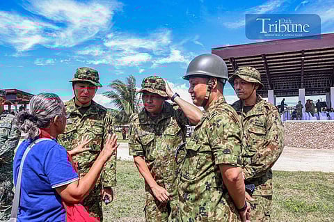 United States Marine Corps MV-22 Osprey touched down at Camp Cape Bojeador in Ilocos Norte