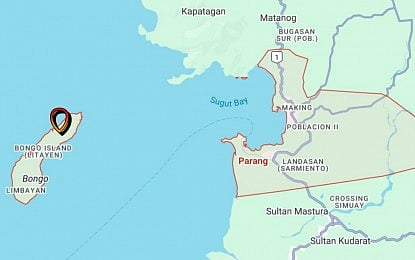 Map of Bongo Island, Parang, Maguindanao del Norte. 