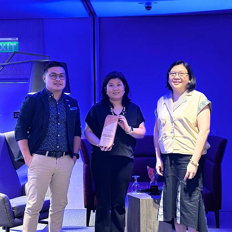 (FROM left) Reljun Oloroso, Park Inn by Radisson Bacolod director of human resources; Ria Lacson Avinante, Negrense Volunteers for Change marketing manager; and Leah Magallanes, SMHCC vice president for quality and sustainability.