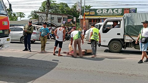 Truck runs over elderly man dead