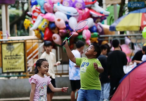 Families enjoyed precious moments at the playground in Quezon Memorial Circle on Sunday, November 3, 2024, making the most of the final day of the holiday following All Saints' and All Souls' Days.