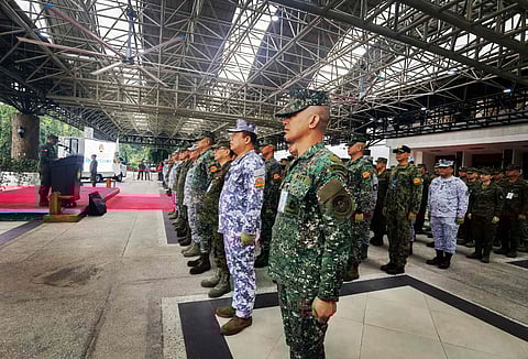 Military chief Gen. Romeo Brawner Jr. graced the ceremonial opening of the Armed Forces of the Philippines Joint Exercise (AJEX) DAGITPA 08-2024. (Photo by Lade Jean Kabagani)