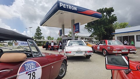 Tour de Cebu participants fuel up at the Petron Catigbian, Bohol.