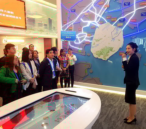 Delegates to the EAS Congress gets a tour briefing at the event.