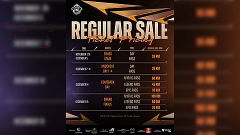 Get your tickets for the M6 World Championship!