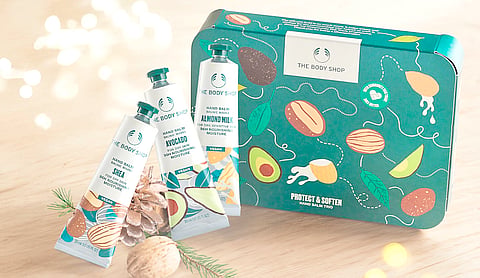 Gifts below P1,000. Hand balm trio in almond, avocado and shea.
