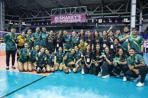 FEU salvages a podium finish after taking down UST in five sets in the SSL Collegiate Pre-season Championship battle for bronze.