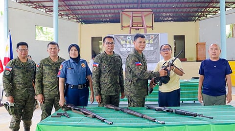 Loose firearms surrendered by Basilan