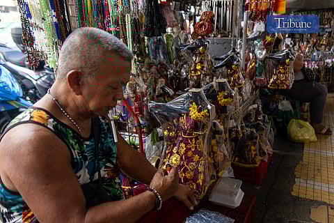 With the feast day of the Black Nazarene approaching, vendors have begun selling miniature replicas of the Black Nazarene and other devotional items honoring Jesus Christ in Quiapo, Manila, on Tuesday, 26 November, 2024.  

The feast will be celebrated on 9 January, 2025.