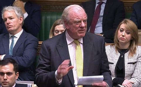 In this video grab taken from footage broadcast by the UK Parliamentary Recording Unit (PRU) via the Parliament TV website on 29 November, 2024, British Conservative Party politician Edward Leigh speaks during a debate on the Terminally Ill Adults (End of Life) Bill in the House of Commons. Supporters and opponents of a bill to legalize euthanasia in the UK gathered outside the Houses of Parliament as UK lawmakers debated on whether to advance divisive and emotive legislation to allow assisted dying for terminally ill people in England and Wales.
