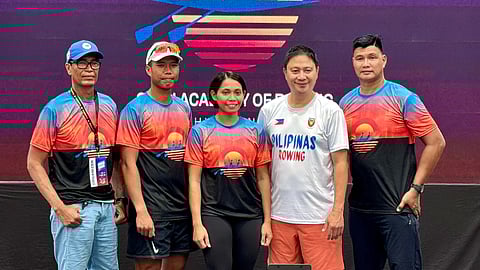 Philippine Rowing Association president Patrick Gregorio (second from right) aims to add the growing list of Filipino rowing Olympians. Also shown are Olympic veterans Ed Maerina, Cris Nievarez, Joanie Delgaco and Benjie Tolentino.