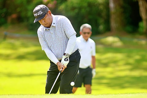 Abe Rosal shoots his way to a 27-point performance to help Luisita gain a five-point lead in the opening round of the Fil Championship of the 74th Januarius Fil-Am Invitational seniors division on Saturday at the Baguio Country Club.