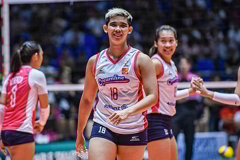 Tots Carlos and Creamline will have their hands full against sister squad Choco Mucho in their PVL All-Filipino Conference match. 