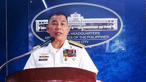 (FILE PHOTO) Navy spokesperson for the West Philippine Sea, Rear Admiral Roy Vincent Trinidad 