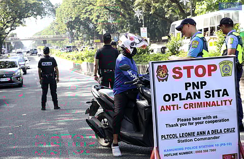 (December 13, 2024)…………Quezon City Police District QCPD Station 10 conducts Oplan Sita anti-crime along East Avenue in Quezon City to increase police visibility and avoid criminal activity and to ensure the safety of the people, most likely during the Christmas celebration…….Photo/Analy Labor