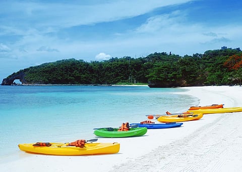 Beachfront for play and relaxation. 