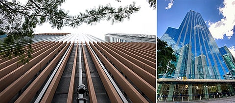 Green buildings. Menarco Tower at Bonifacio Global City, Taguig City (right photo) and BDO Corporate Center Ortigas in Pasig City are both LEED (Leadership in Energy and Environmental Design) Gold Certified.