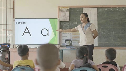 EMPOWERED TEACHERS AND LEARNERS. In Calupisan Elementary School in Rizal, Palawan, students are now more attentive with the use of TVs and laptops in class after their school is energized through One Meralco Foundation’s School Electrification Program.