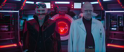 Two Doctor Eggman characters portrayed by Jim Carrey. 