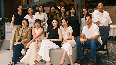 Carin Aguas, Emm Sulit, Vanna Garcia-Kaw, Teresa Herrera and Sean Anthony Herrera. (Standing, from left)  Michelle Lim,  Tina Ong,  Sabrina Go, Grace Libero, Agoo Bengson, Nikki Tiu,  Bianca Salonga and the author.
