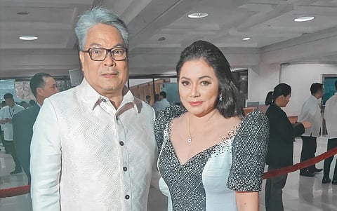 (Left) DA Usec. Deogracias "DV" Savellano and (Right) his wife Dina Bonnevie