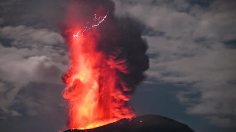 Mount Ibu is one of Indonesia's most active volcanoes, erupting more than 2,000 times last year 