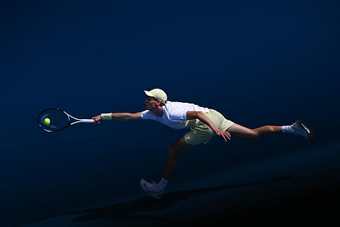JANNIK Sinner delivers a masterful performance in beating Nicolas Jarry, 7-6 (7/2), 7-6 (7/5), 6-1, in the opening round of the men’s singles event of the Australian Open.     
