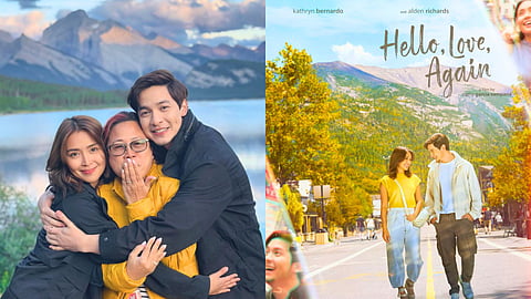 Alden Richards and Kathryn Bernardo with director Cathy Garcia-Sampana