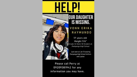 Missing girl found dead near Pampanga creek