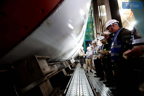 The traditional Japanese Sake ceremony took place during the launching and lowering of the Tunnel Boring Machine at the Metro Manila Subway Project Contract Package 103: Camp Aguinaldo Station in Quezon City, on Thursday, 16 January 2025.

General Romeo Brawner Jr., Chief of Staff of the Philippine Armed Forces, and BGEn Armand Arevalo, Commander of the GHQ and HSC AFP, along with DOTR Undersecretary Jeremy Regino, JICA chief representative Takema Sakamoto, and Japanese Embassy Economic Minister Daisuke Nihei, led the Railways delegation.