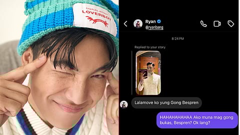 Darren Espanto sharing his exchange with Ryan Bang 