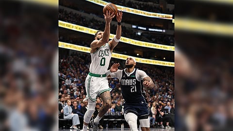 Jayson Tatum registers 24 points to help the Boston Celtics crush the Dallas Mavericks, 122-107, Saturday in their NBA regular season game.