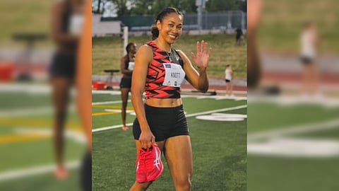 Kristina Knott makes waves by erasing the national record in the 200m with a fifth-place finish in the Dr. Martin Luther King Jr. Invitational in Albuquerque, New Mexico.