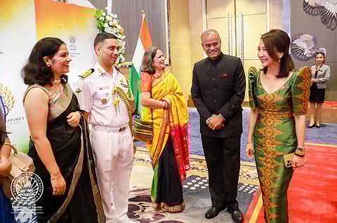 Tourism Secretary Christina Garcia Frasco attends the Indian Republic Day reception in Taguig City, beside her is Indian Ambassador to the Philippines Shri Harsh Kumar Jain. 