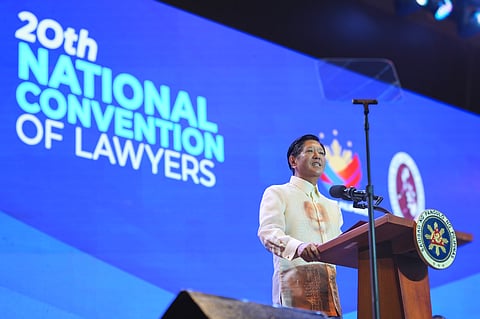 Marcos urges lawyers to defend constitution, ensure justice for all