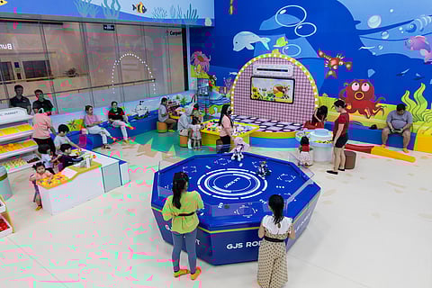 Children, accompanied by their parents, engage in interactive play at Fantasy World, an indoor playground at SM Sta. Mesa in Quezon City, on Sunday, 2 February 2025.



