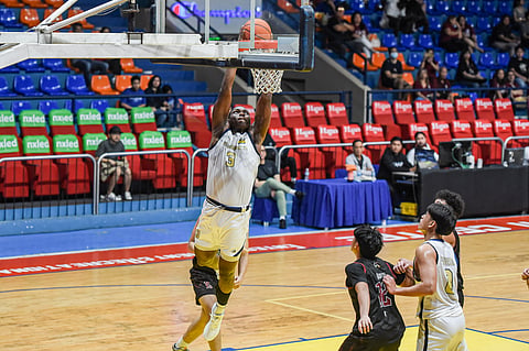 COLLINS Akowe serves as a pillar of strength, towing National University Nazareth School to a 90-34 demolition of University of the Philippines Integrated School for its fifth straight win in the UAAP Season 87 high school boys’ basketball tournament on Sunday. 