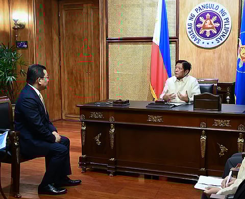 President Ferdinand "Bongbong" Marcos Jr. meets with outgoing Thailand Ambassador to the Philippines Tull Traisorat in Malacañan Palace on Wednesday, 05 February. Marcos thanks Traisorat for enhancing bilateral ties between the Philippines and Thailand.