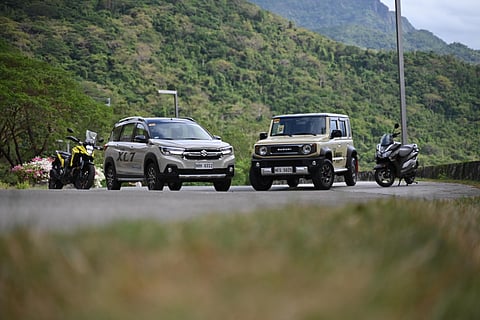 Suzuki motorbikes with the XL7 and Jimny.